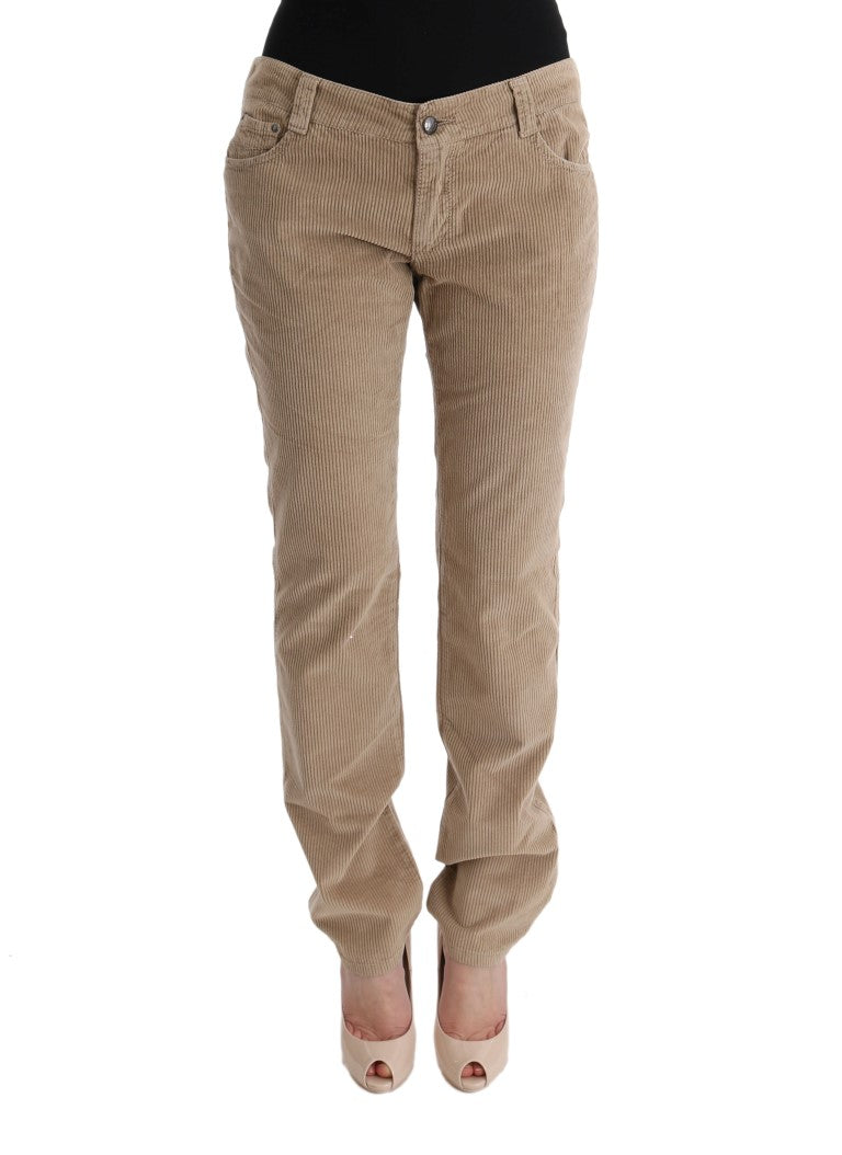 Ermanno Scervino Pantalon de luxe coupe régulière beige