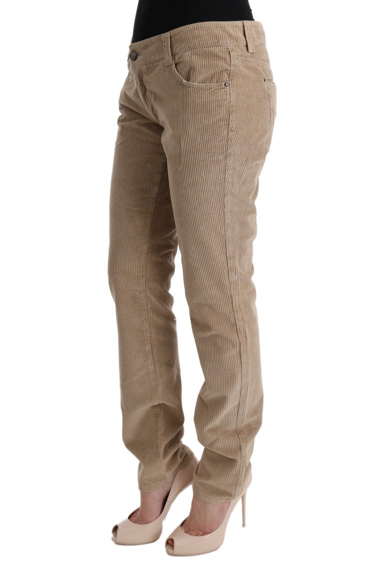 Ermanno Scervino Pantalon de luxe coupe régulière beige