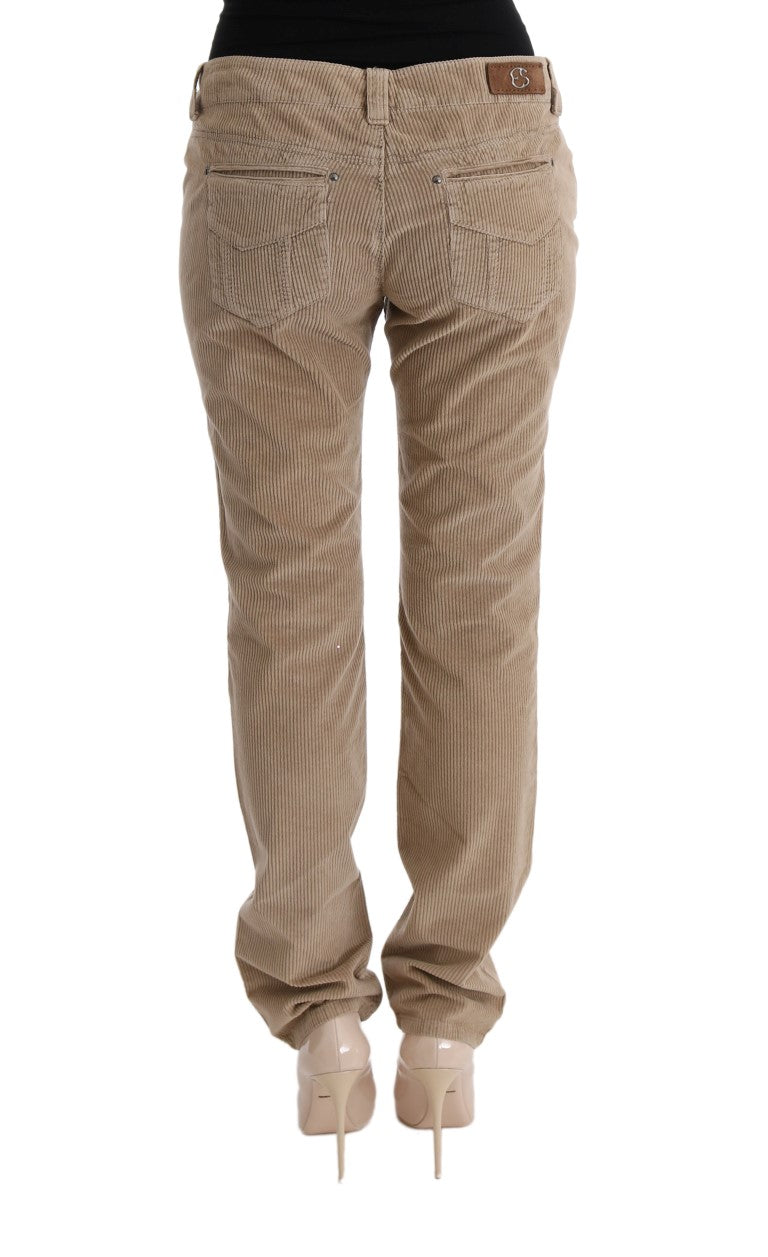 Ermanno Scervino Pantalon de luxe coupe régulière beige