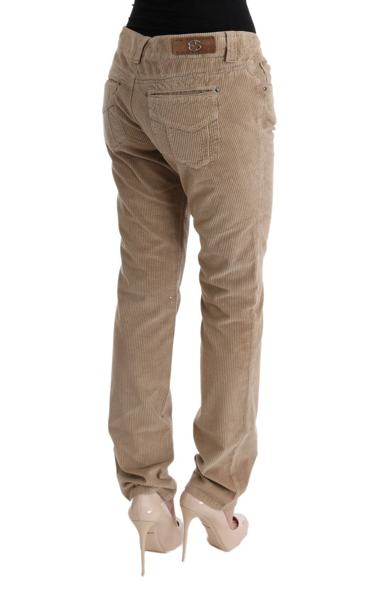 Ermanno Scervino Pantalon de luxe coupe régulière beige