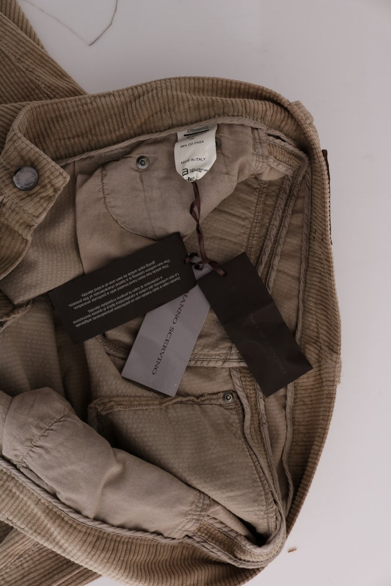 Ermanno Scervino Pantalon de luxe coupe régulière beige