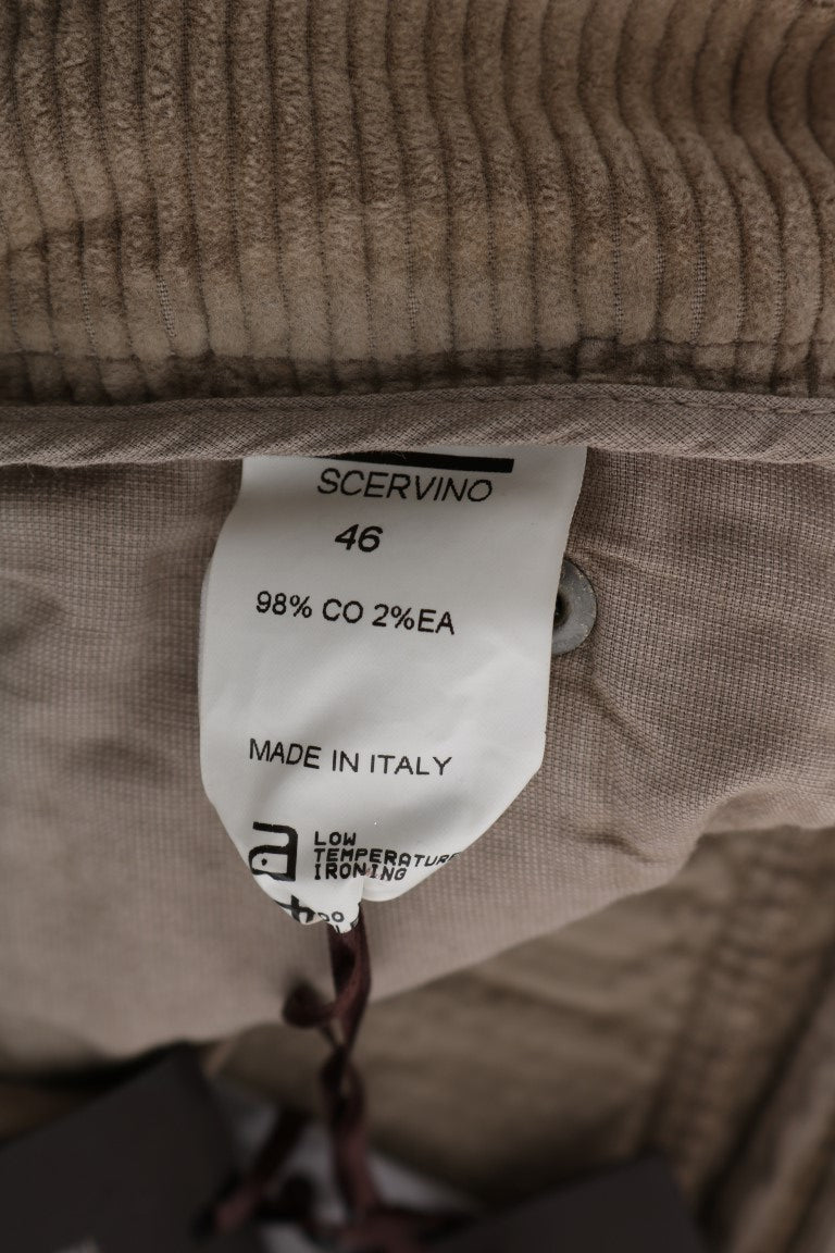 Ermanno Scervino Pantalon de luxe coupe régulière beige