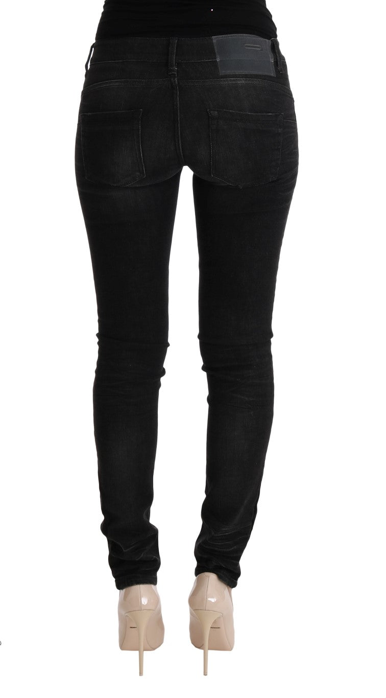 Jean slim noir en coton Eight Chic
