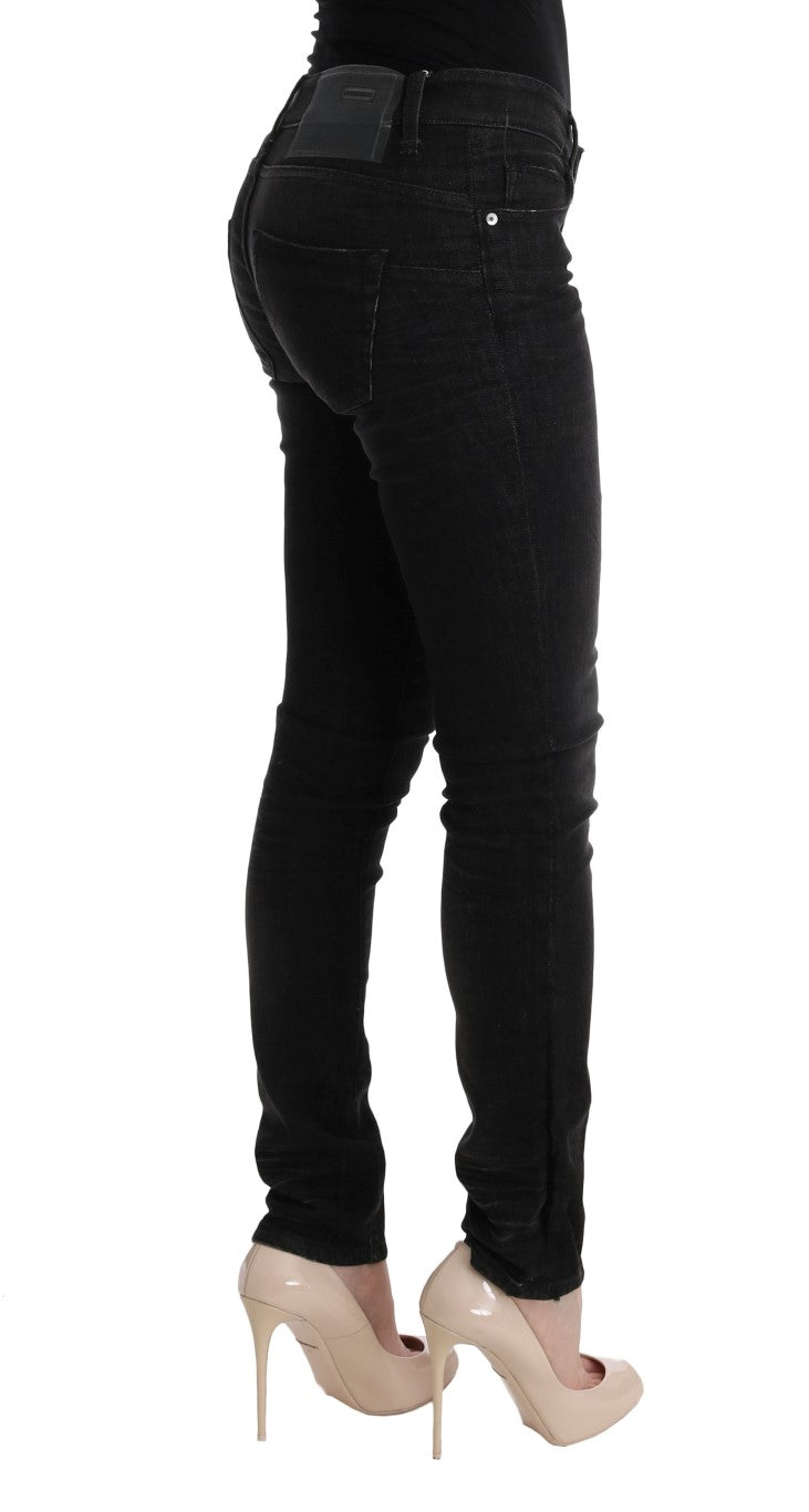 Jean slim noir en coton Eight Chic