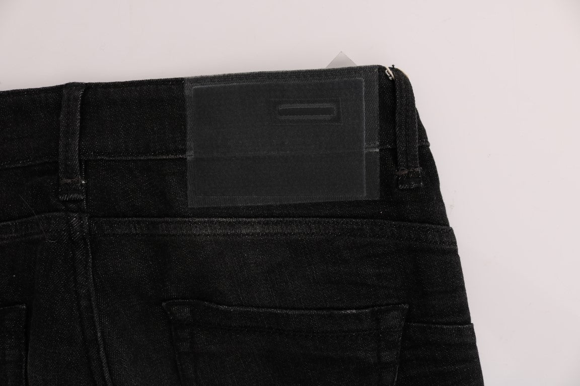 Jean slim noir en coton Eight Chic