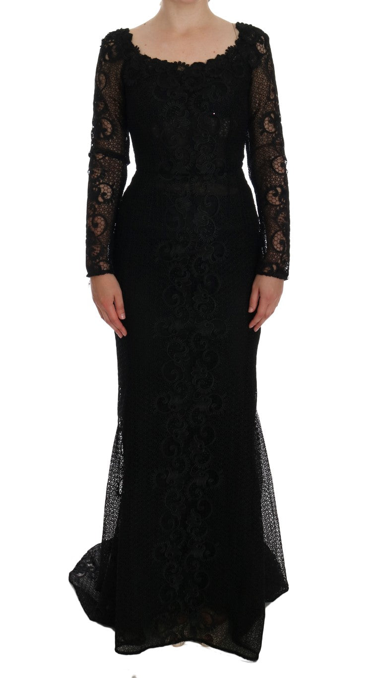 Robe fourreau longue noire élégante Dolce & Gabbana
