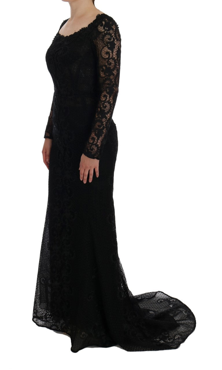 Robe fourreau longue noire élégante Dolce & Gabbana