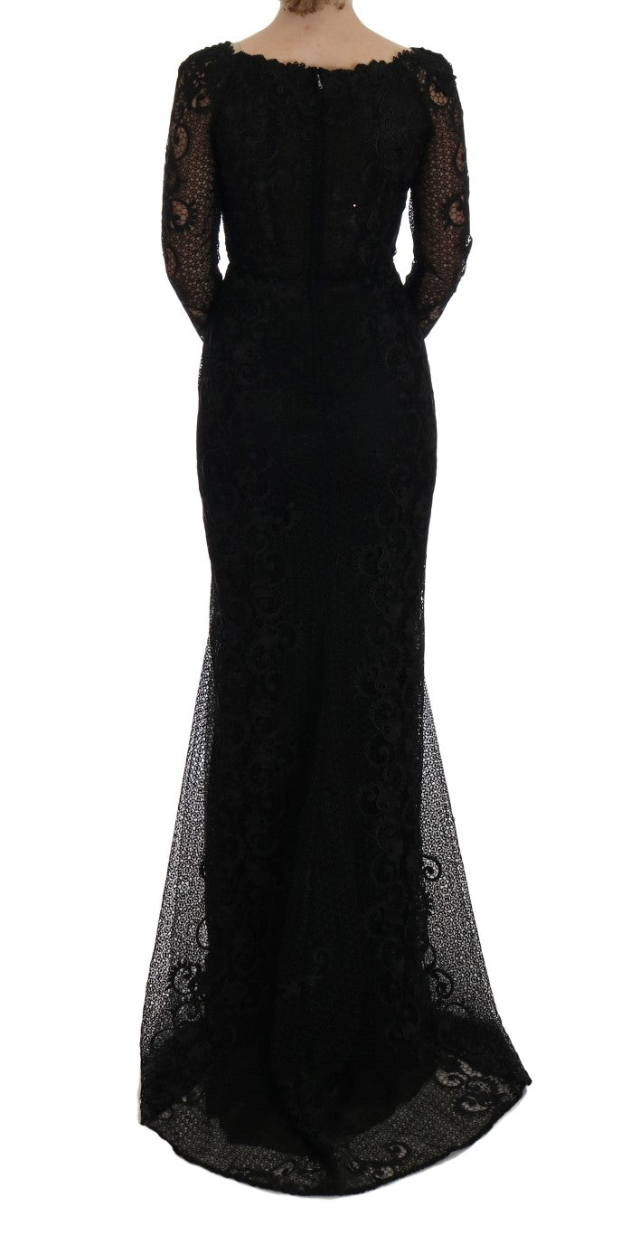 Robe fourreau longue noire élégante Dolce & Gabbana