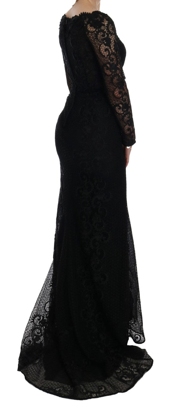 Robe fourreau longue noire élégante Dolce & Gabbana