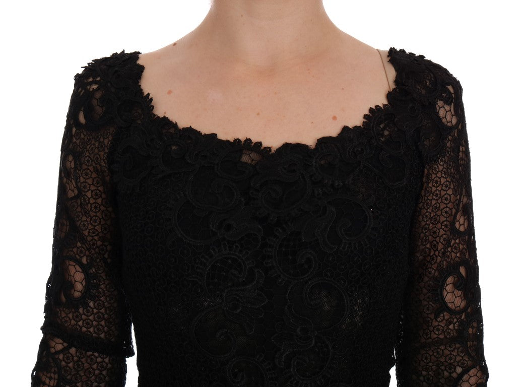 Robe fourreau longue noire élégante Dolce & Gabbana