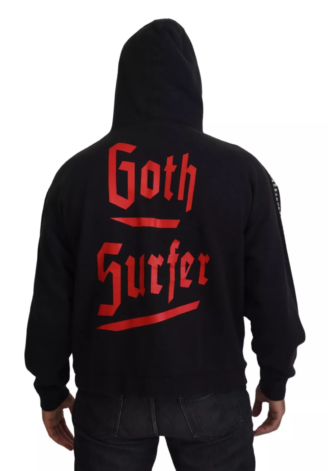 Dsquared² Black Embellished Full Zip Hooded Sweater by Dsquared²