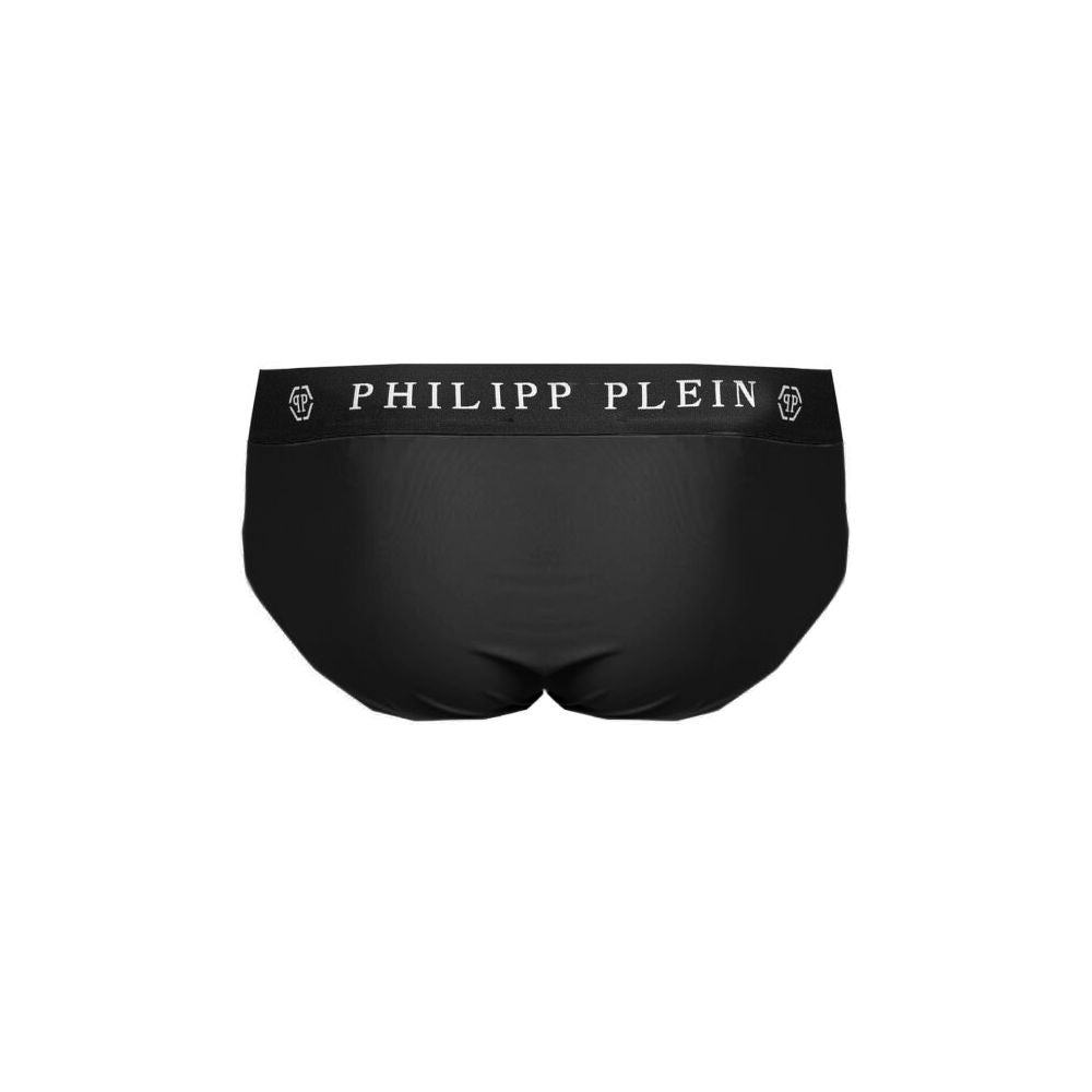 Slip de bain Philipp Plein en polyamide noir pour homme