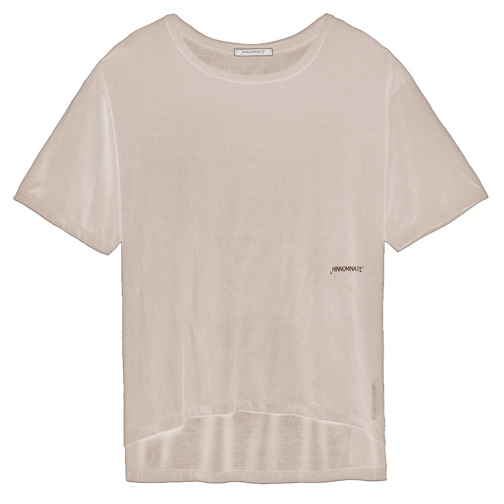 T-shirt beige en modal pour femme Hinnominate