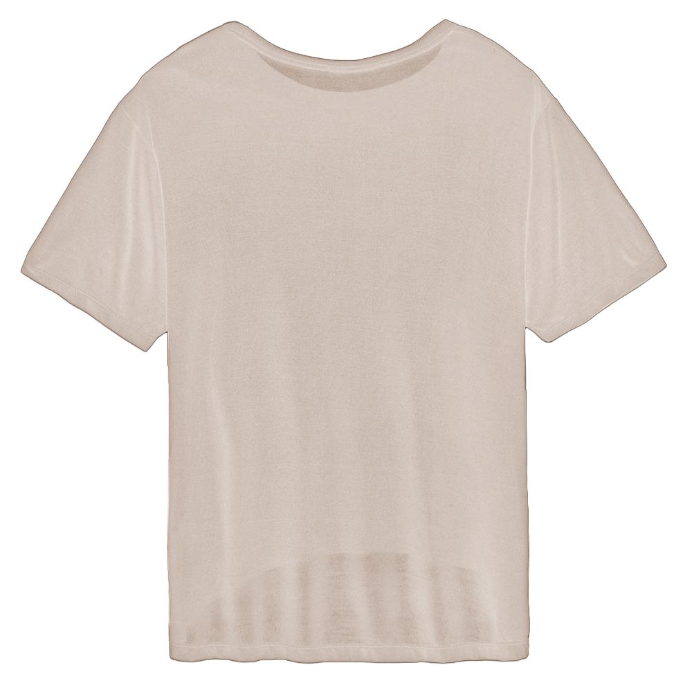 T-shirt beige en modal pour femme Hinnominate