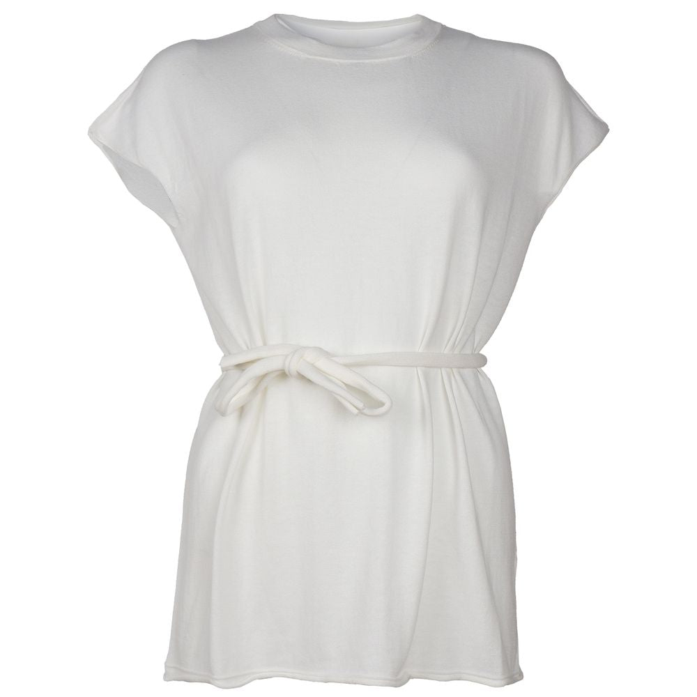 Alpha Studio White Cotton Dress by Alpha Studio