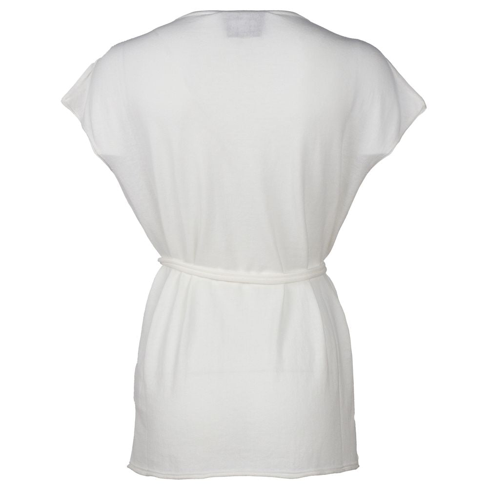 Alpha Studio White Cotton Dress by Alpha Studio