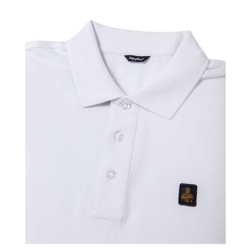 Polo blanc élégant Refrigiwear avec logo brodé