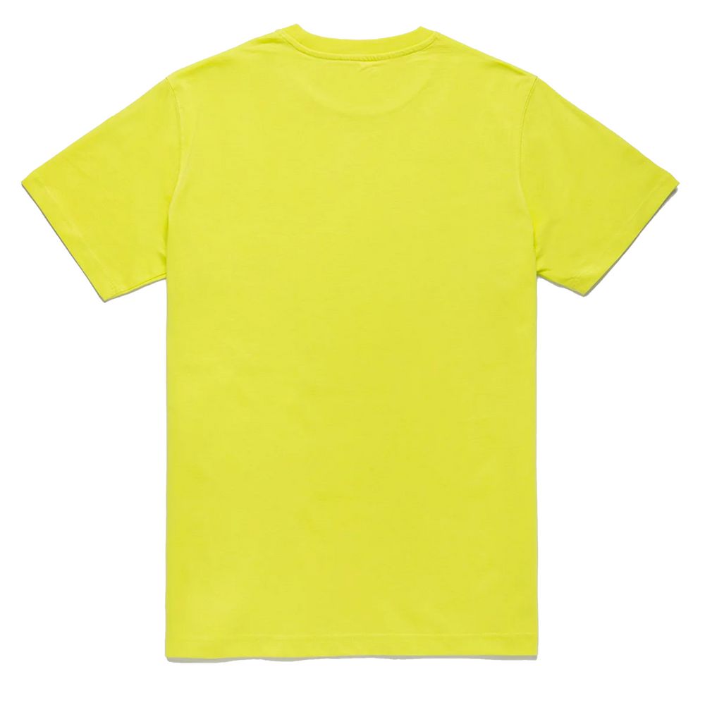 T-shirt en coton jaune avec logo en relief Refrigiwear