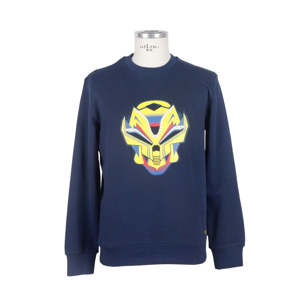 Pull homme en coton bleu Bikkembergs
