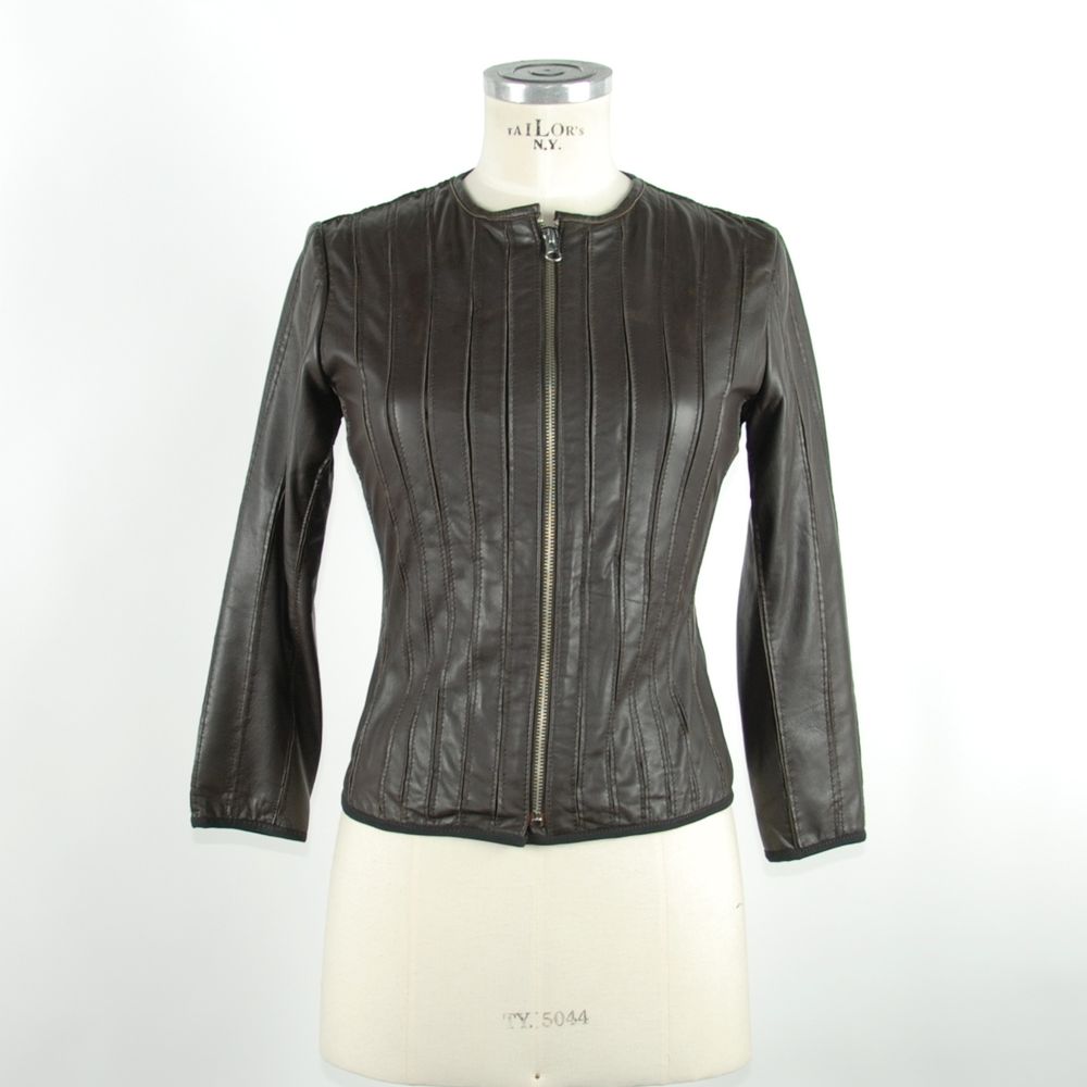 Veste en cuir noir pour femme Emilio Romanelli