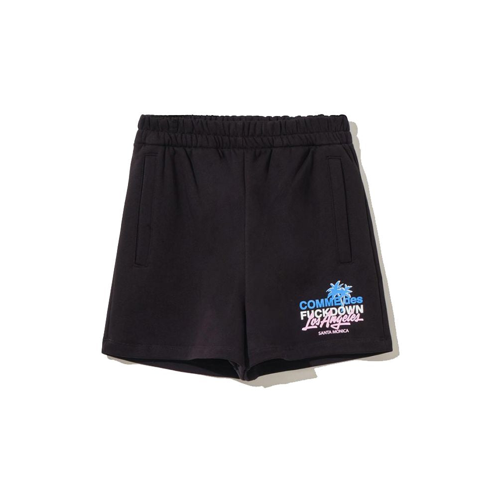 Short en coton noir chic Comme Des Fuckdown avec poches latérales