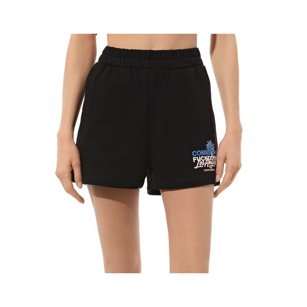 Short en coton noir chic Comme Des Fuckdown avec poches latérales
