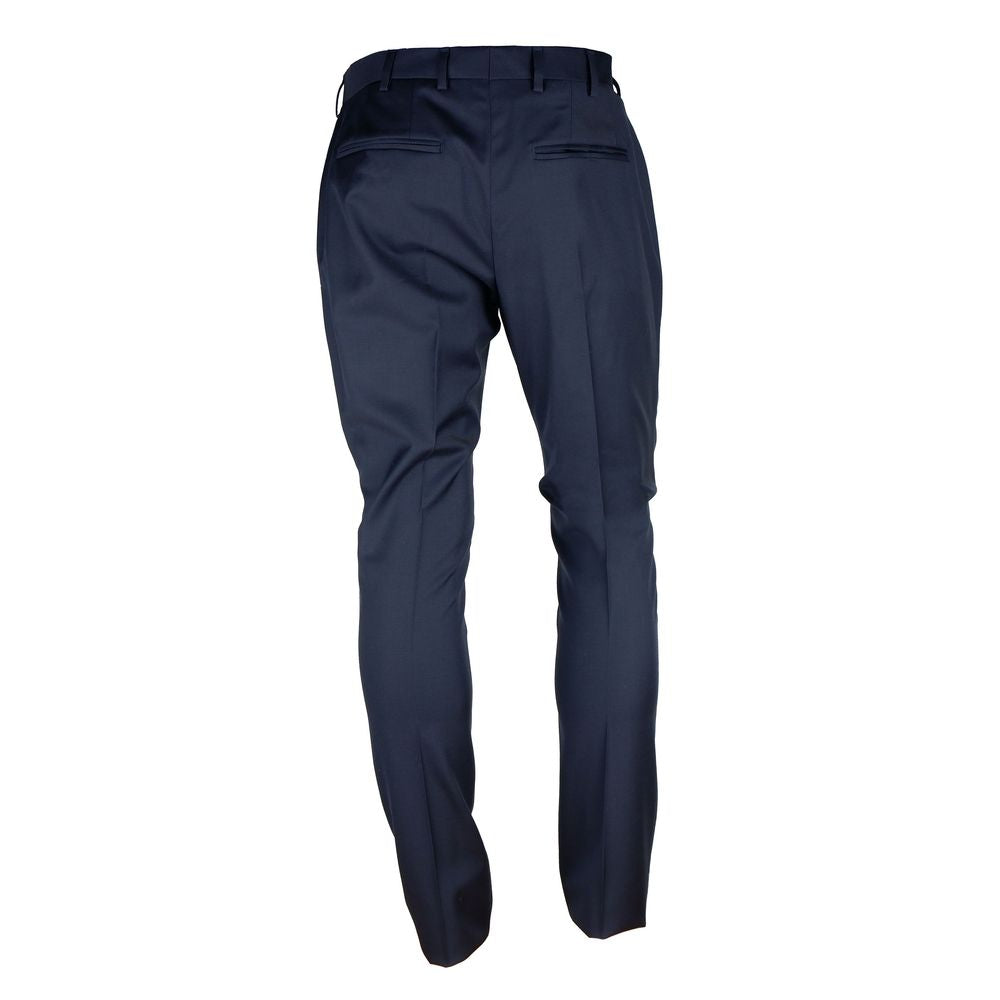 Made in Italy Blue Wool Men's Trousers by Made in Italy