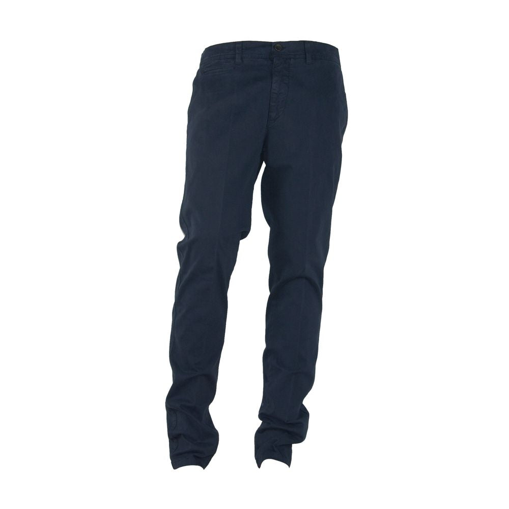 Made in Italy Elegant Blue Winter Trousers by Made in Italy