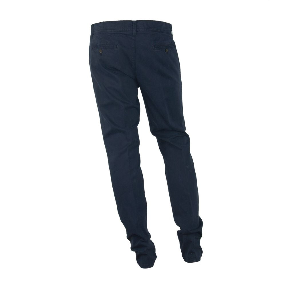 Made in Italy Elegant Blue Winter Trousers by Made in Italy