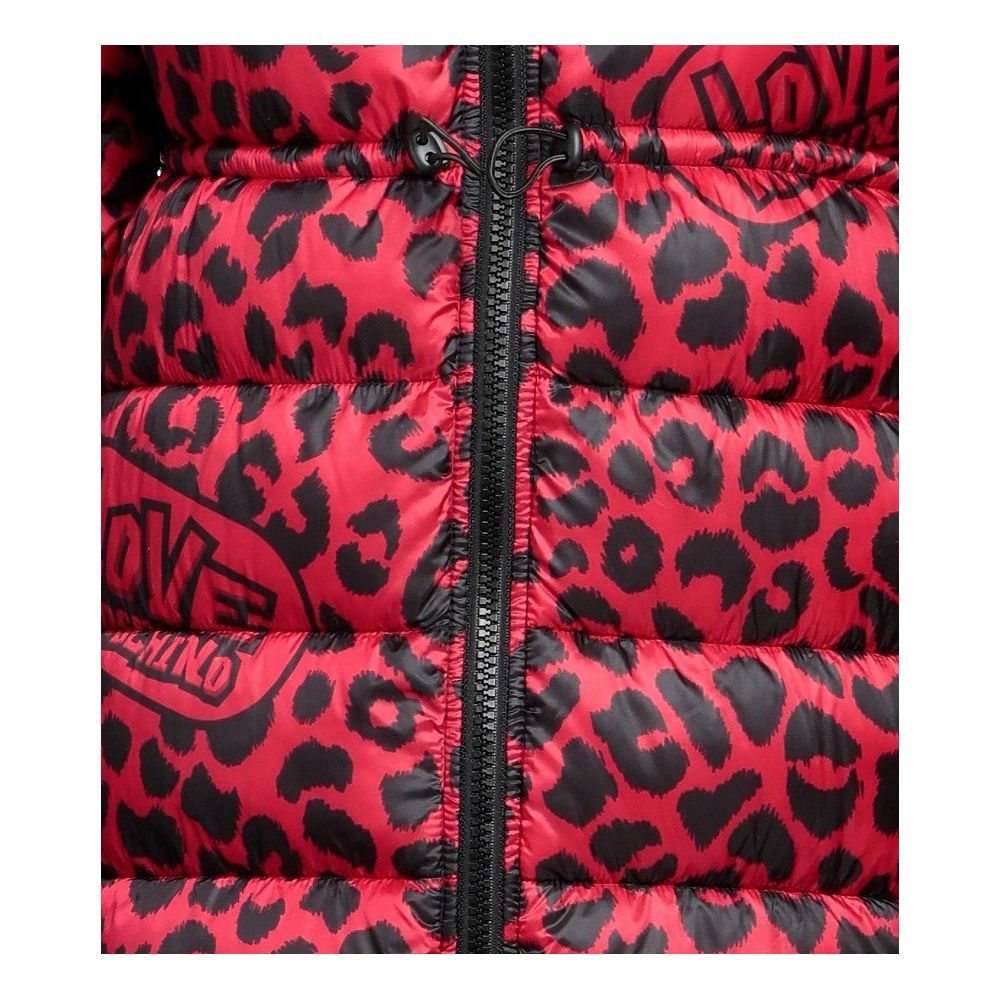 Doudoune longue à imprimé léopard Love Moschino Chic