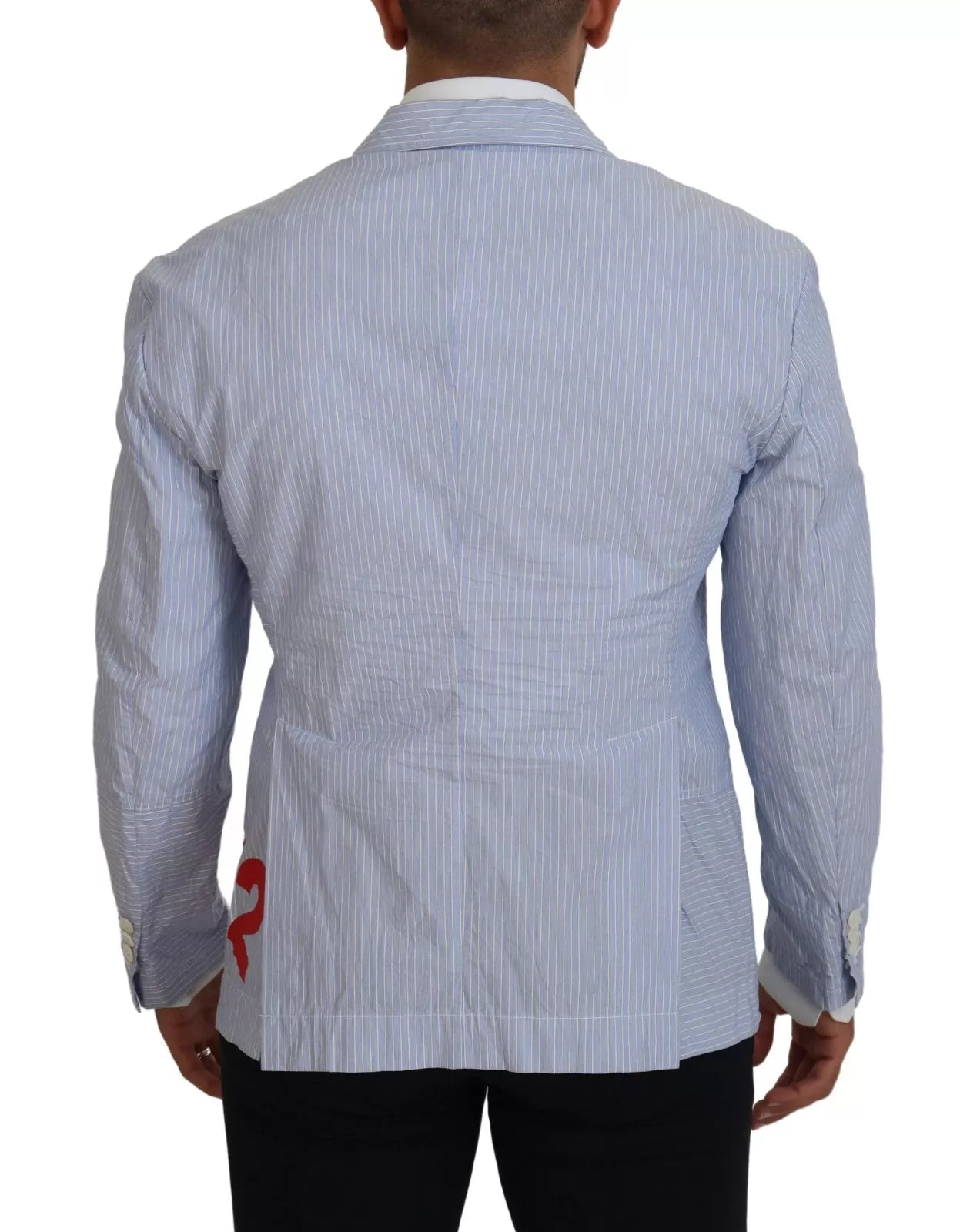Blazer formel à simple boutonnage et rayures bleues Dsquared²