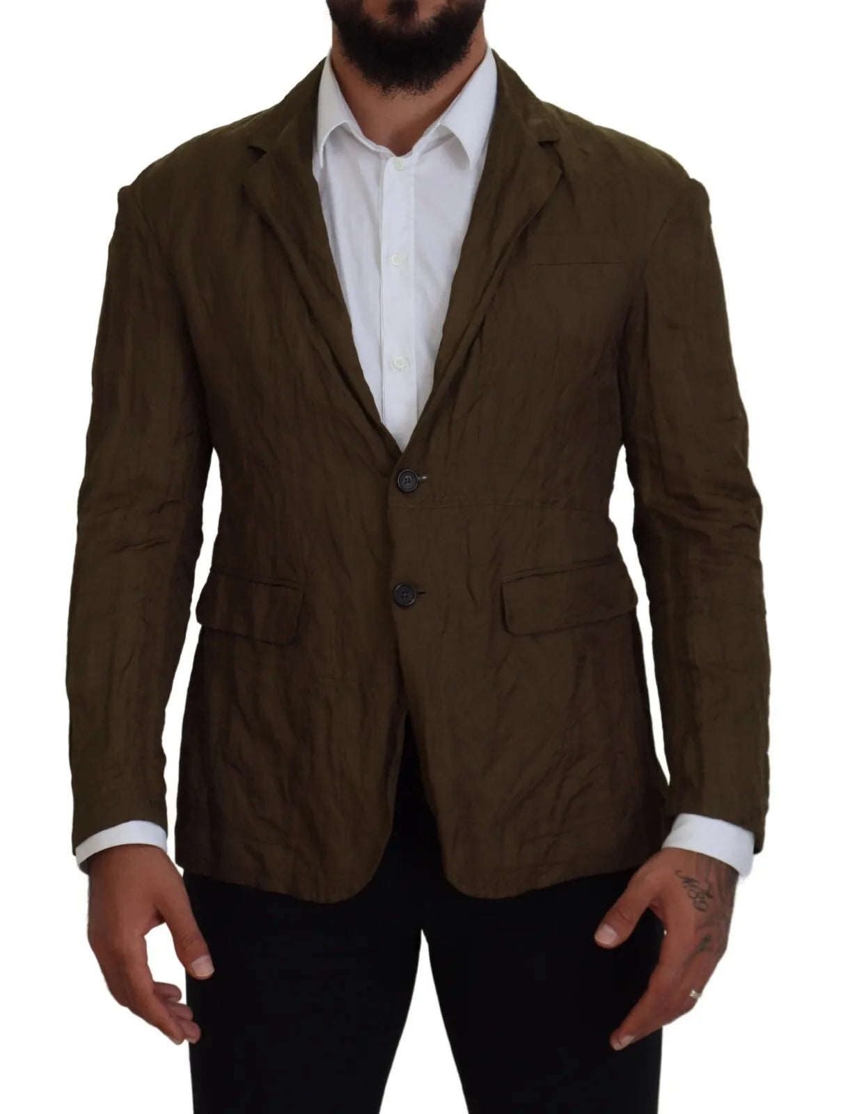 Veste blazer verte à simple boutonnage pour homme Dsquared²
