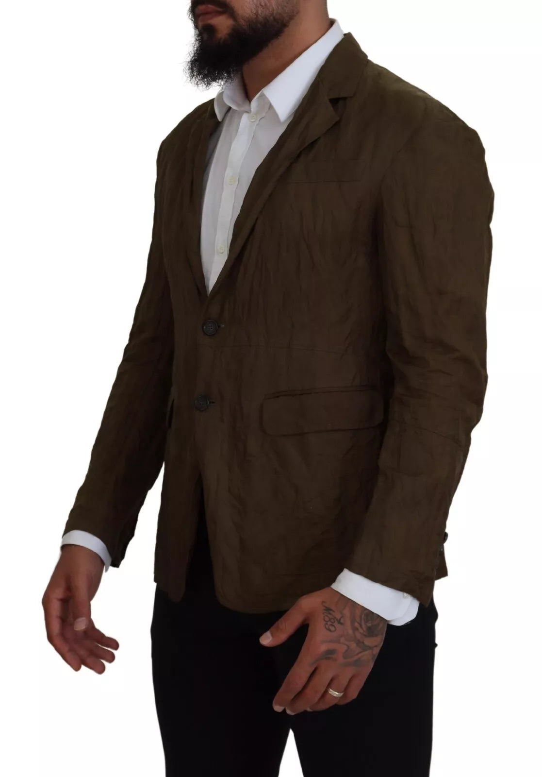 Veste blazer verte à simple boutonnage pour homme Dsquared²