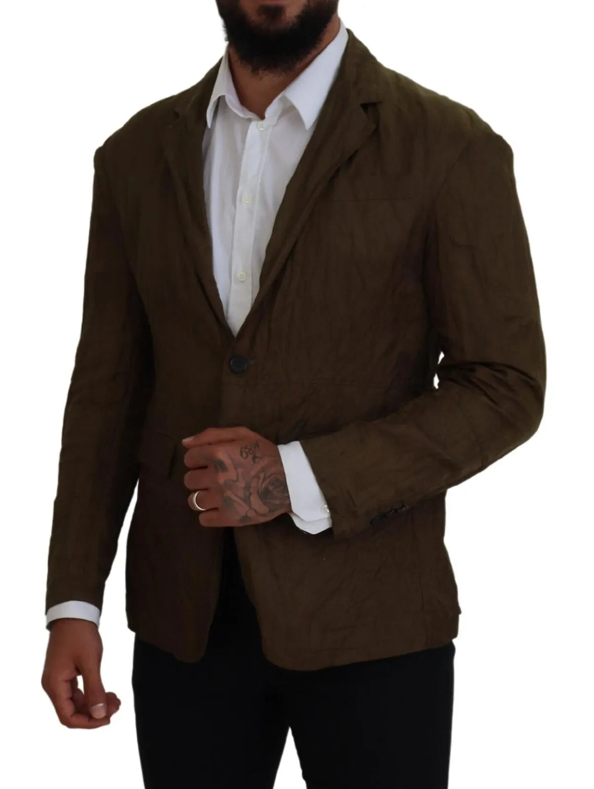Veste blazer verte à simple boutonnage pour homme Dsquared²