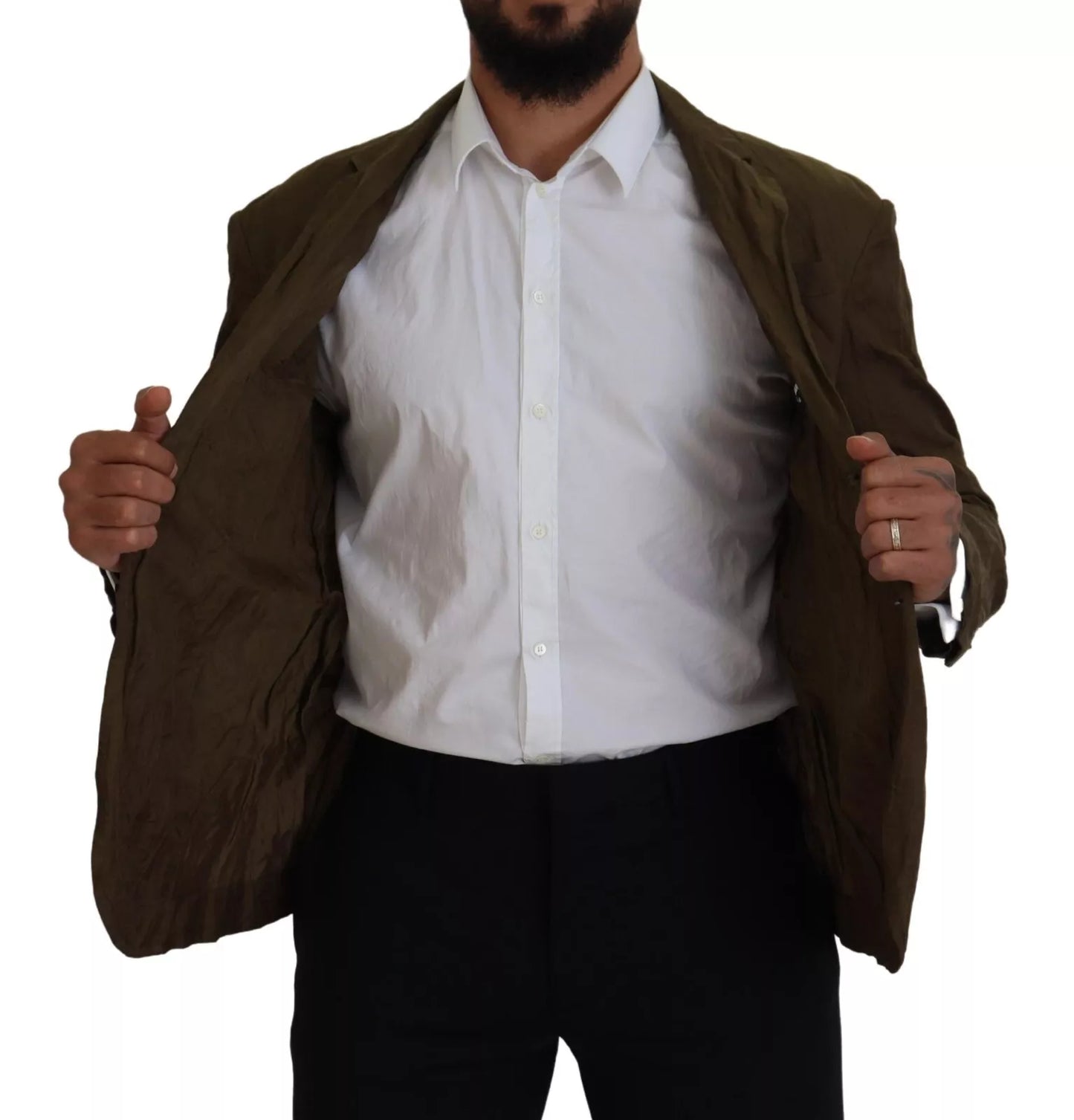 Veste blazer verte à simple boutonnage pour homme Dsquared²