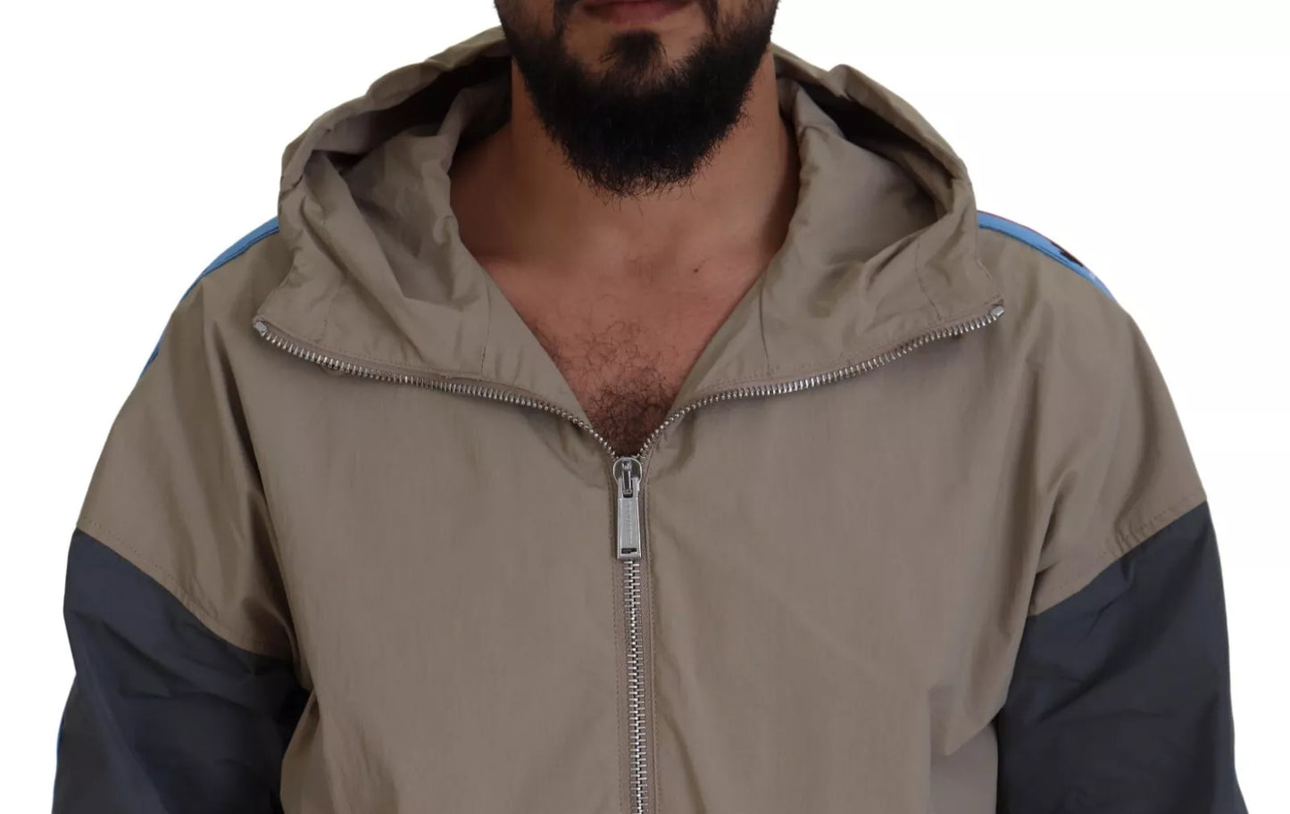 Veste à capuche zippée Dsquared² marron et grise