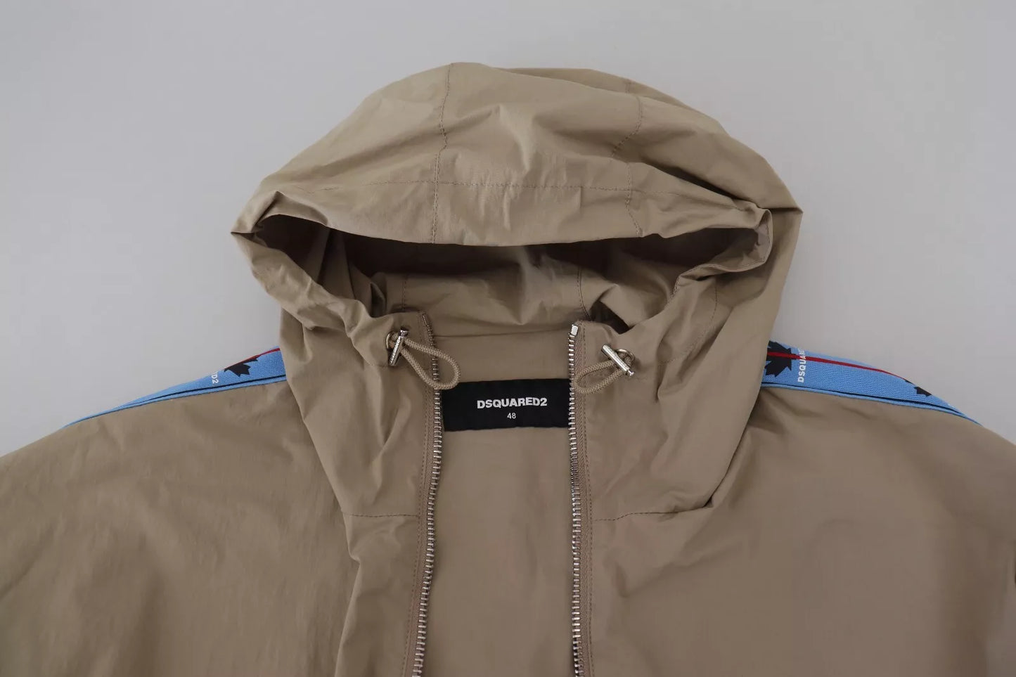 Veste à capuche zippée Dsquared² marron et grise