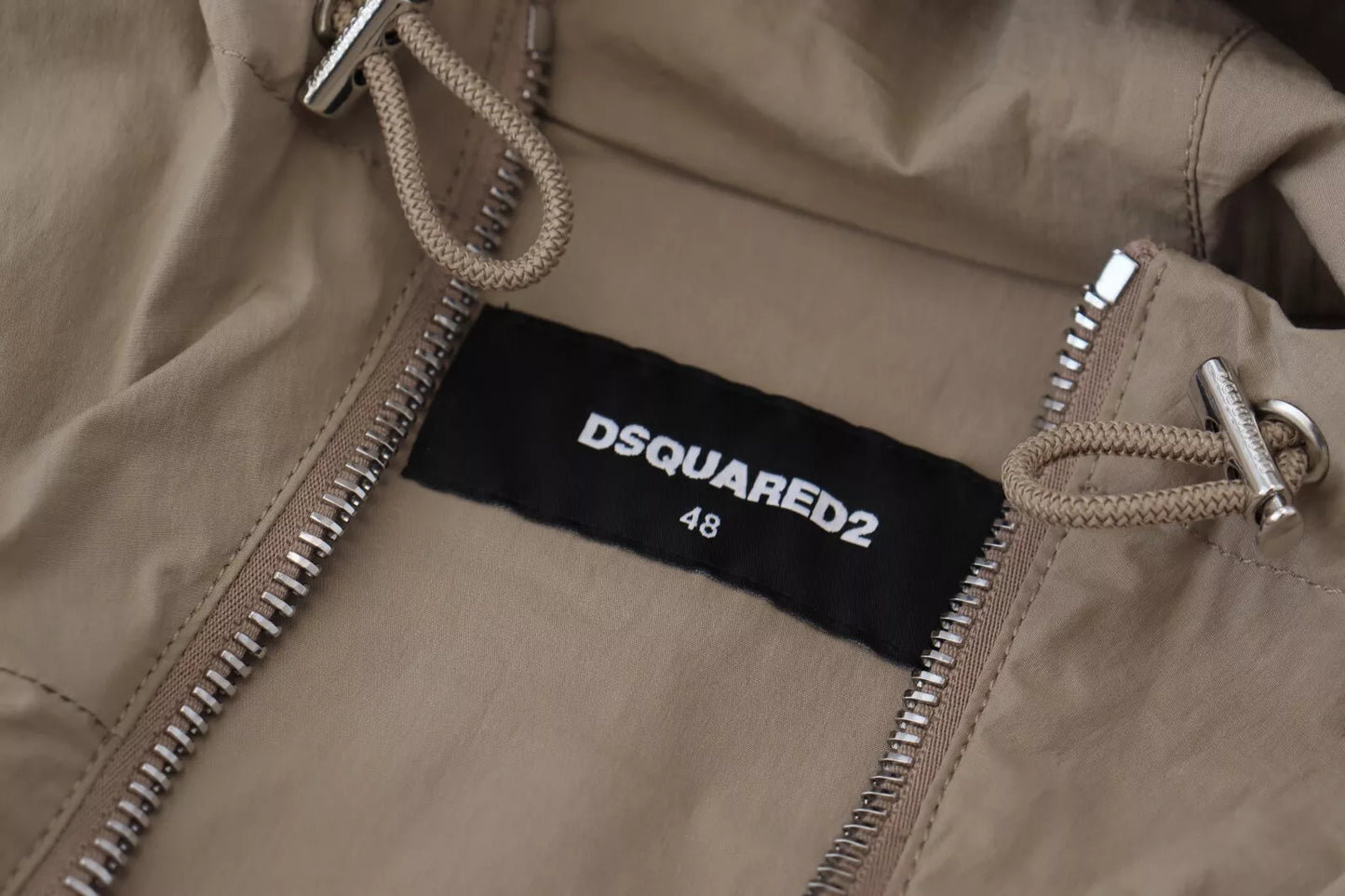 Veste à capuche zippée Dsquared² marron et grise