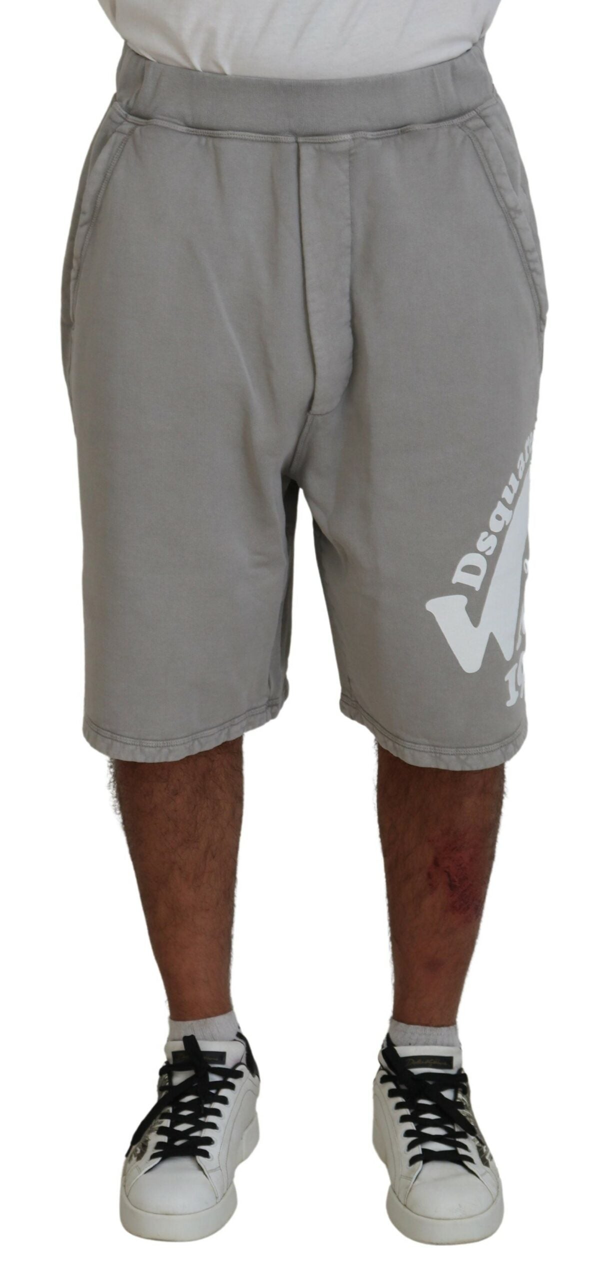 Bermuda décontracté gris imprimé Dsquared² pour homme