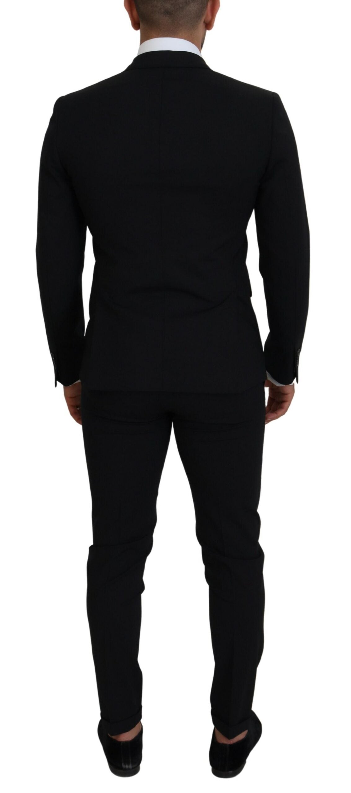 Costume 2 pièces Dsquared² en laine noire à simple boutonnage LONDON