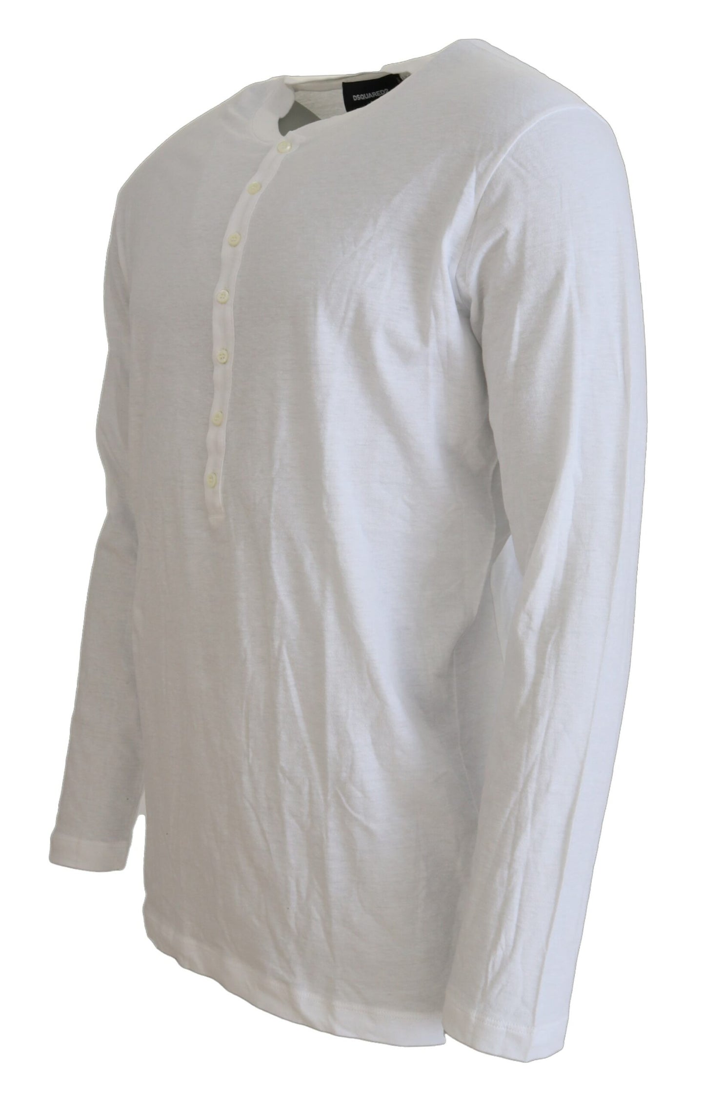 Dsquared² White Cotton Linen Long Sleeves Pullover Sweater by Dsquared²