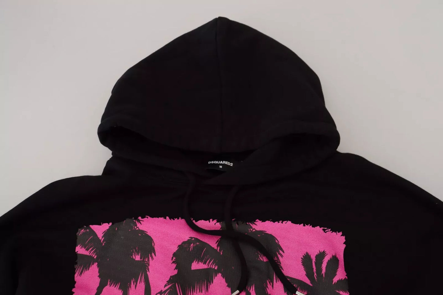 Dsquared² Black Cotton Hooded Printed Men Pullover Sweater by Dsquared²