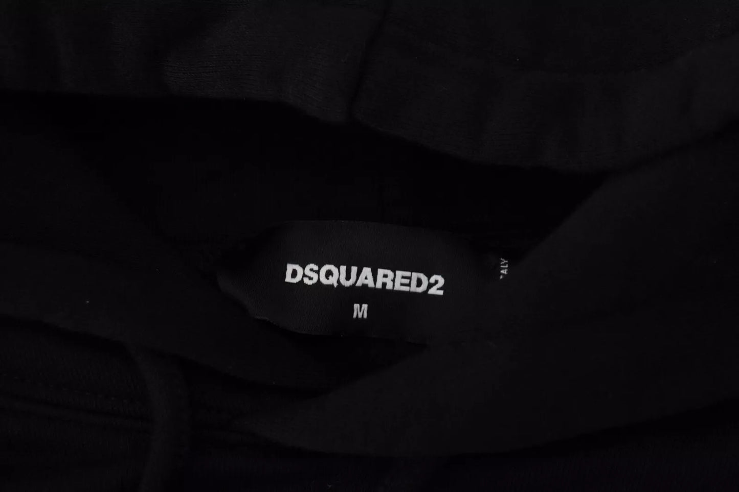 Dsquared² Black Cotton Hooded Printed Men Pullover Sweater by Dsquared²