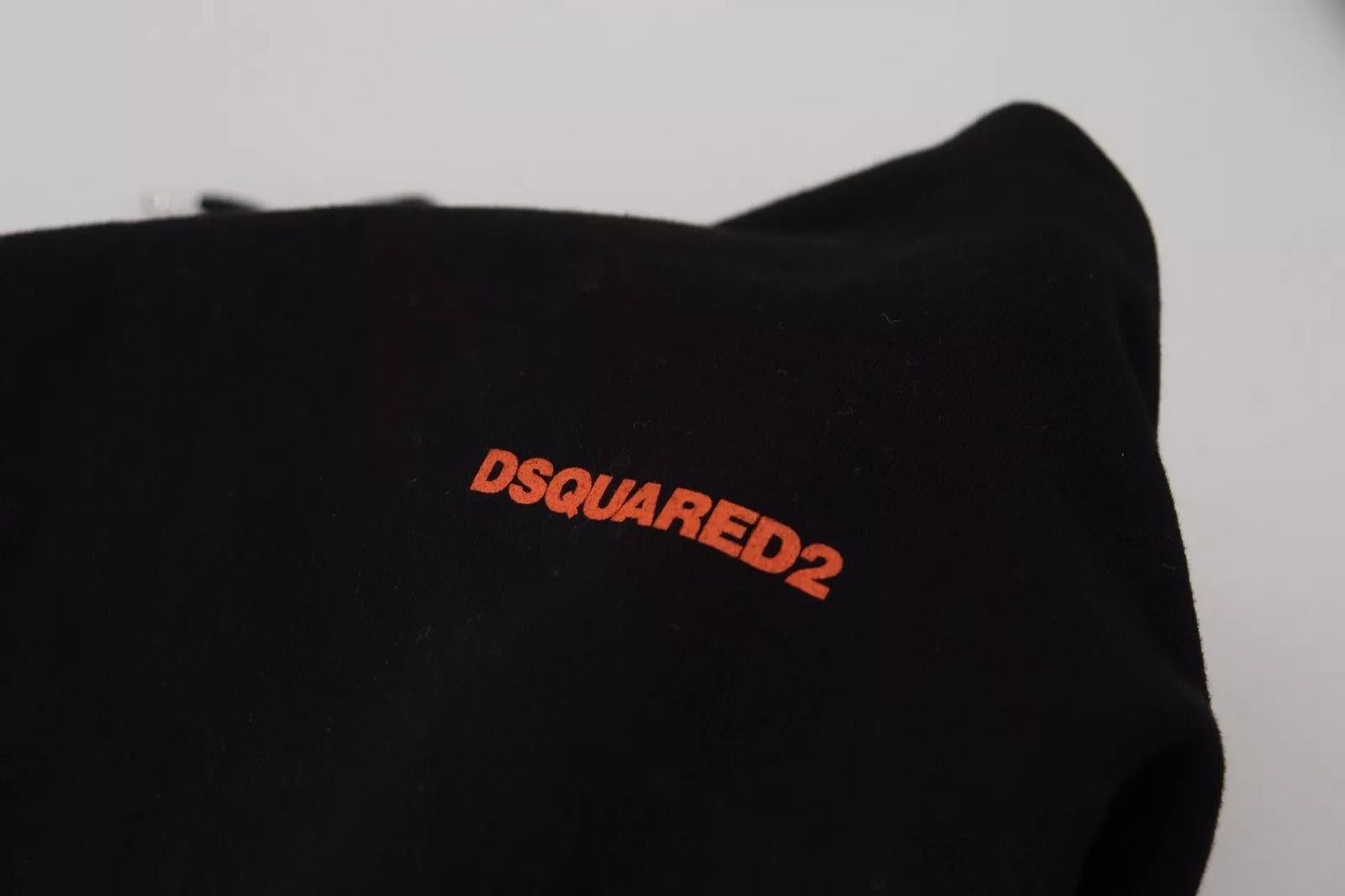 Dsquared² Black Red Cotton Hooded Tie Dye Pullover Sweater by Dsquared²