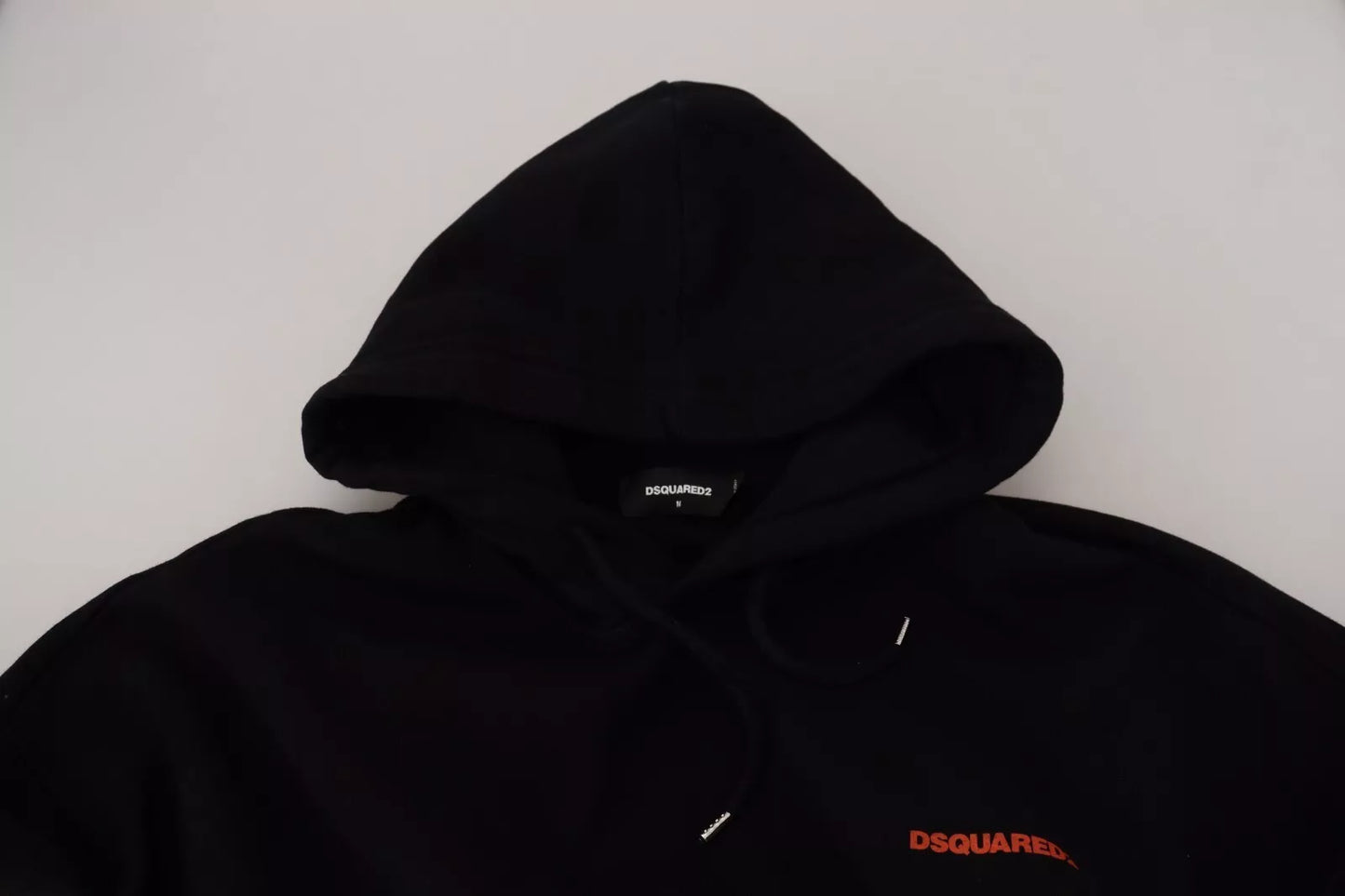 Dsquared² Black Red Cotton Hooded Tie Dye Pullover Sweater by Dsquared²