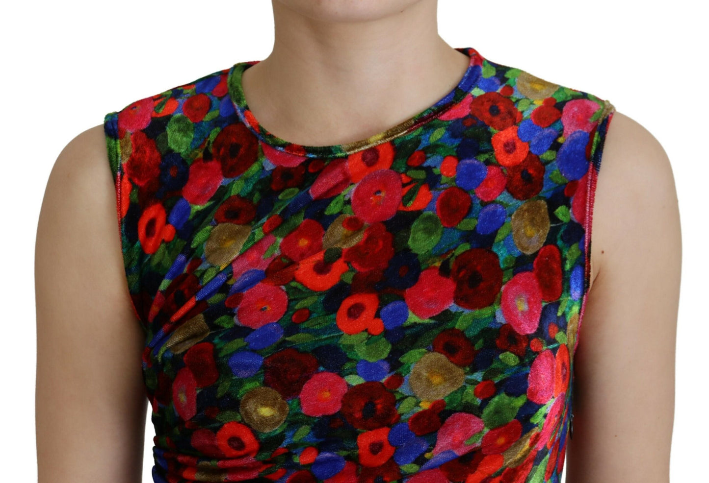 Dsquared² Multicolor Floral Bodycon Ruched Maxi Dress by Dsquared²