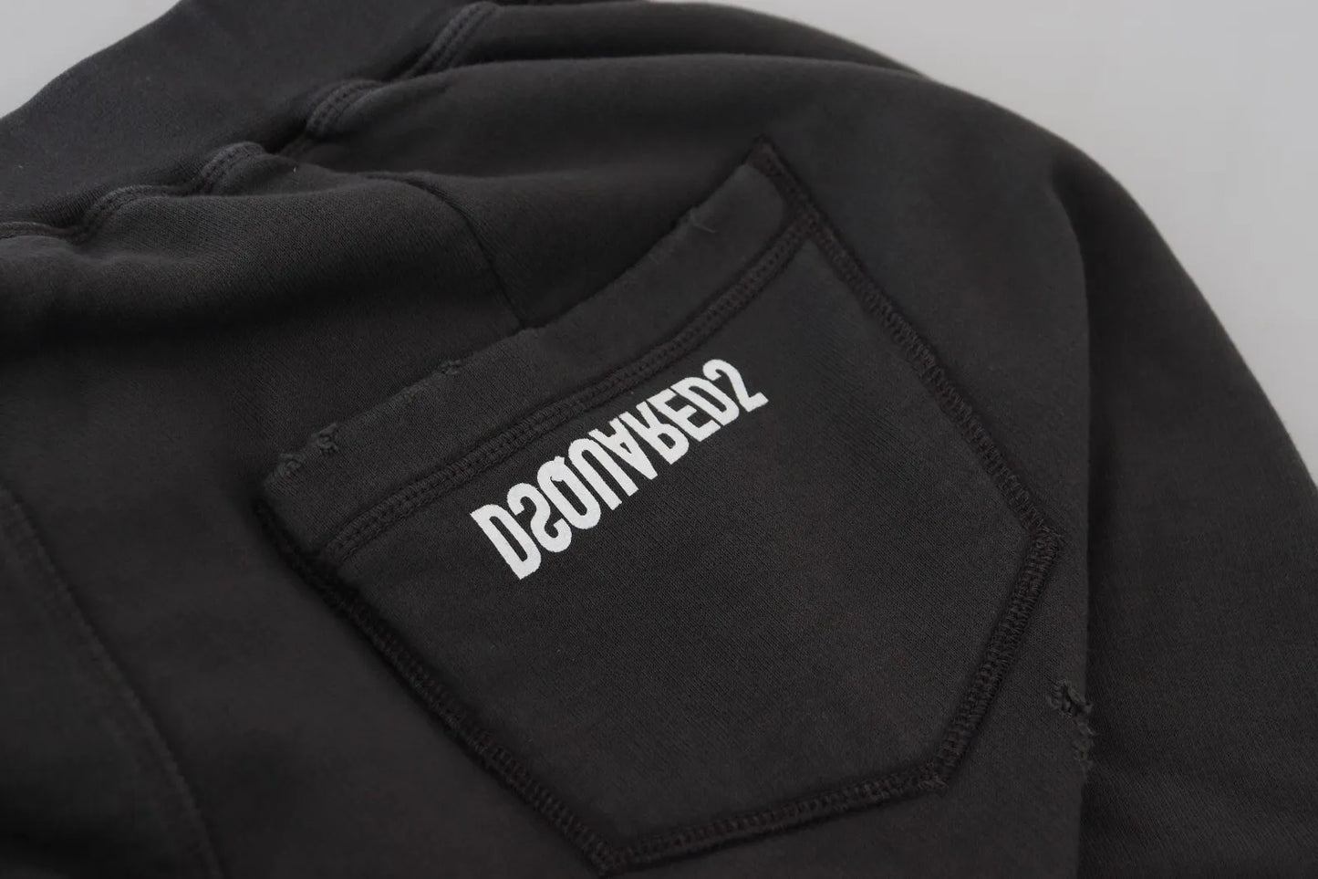Short fuselé en coton noir taille moyenne Dsquared²