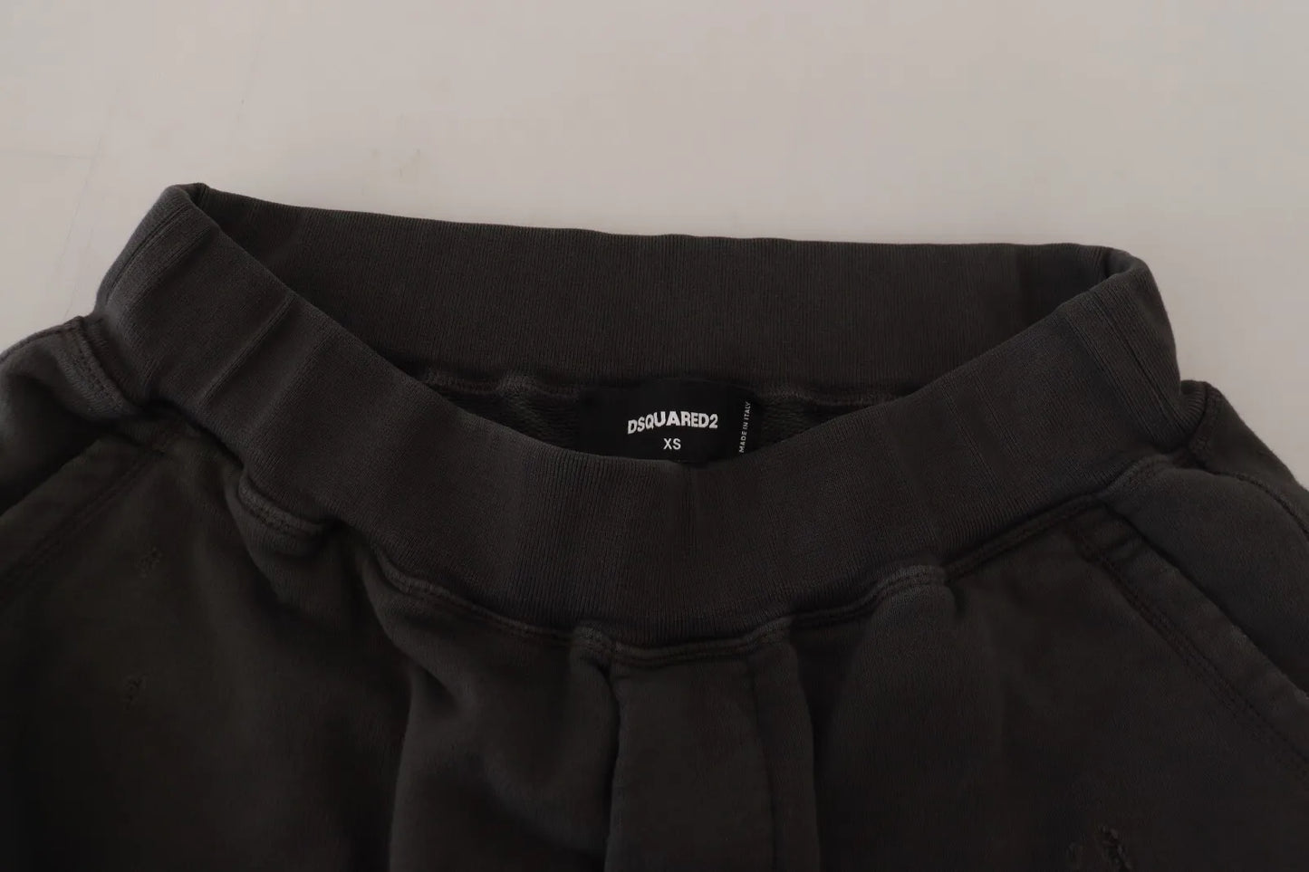 Short fuselé en coton noir taille moyenne Dsquared²
