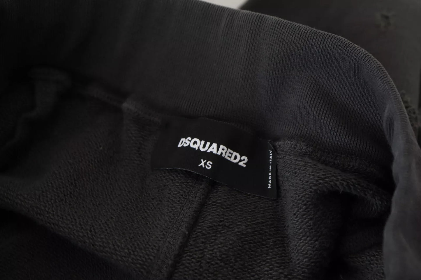 Short fuselé en coton noir taille moyenne Dsquared²