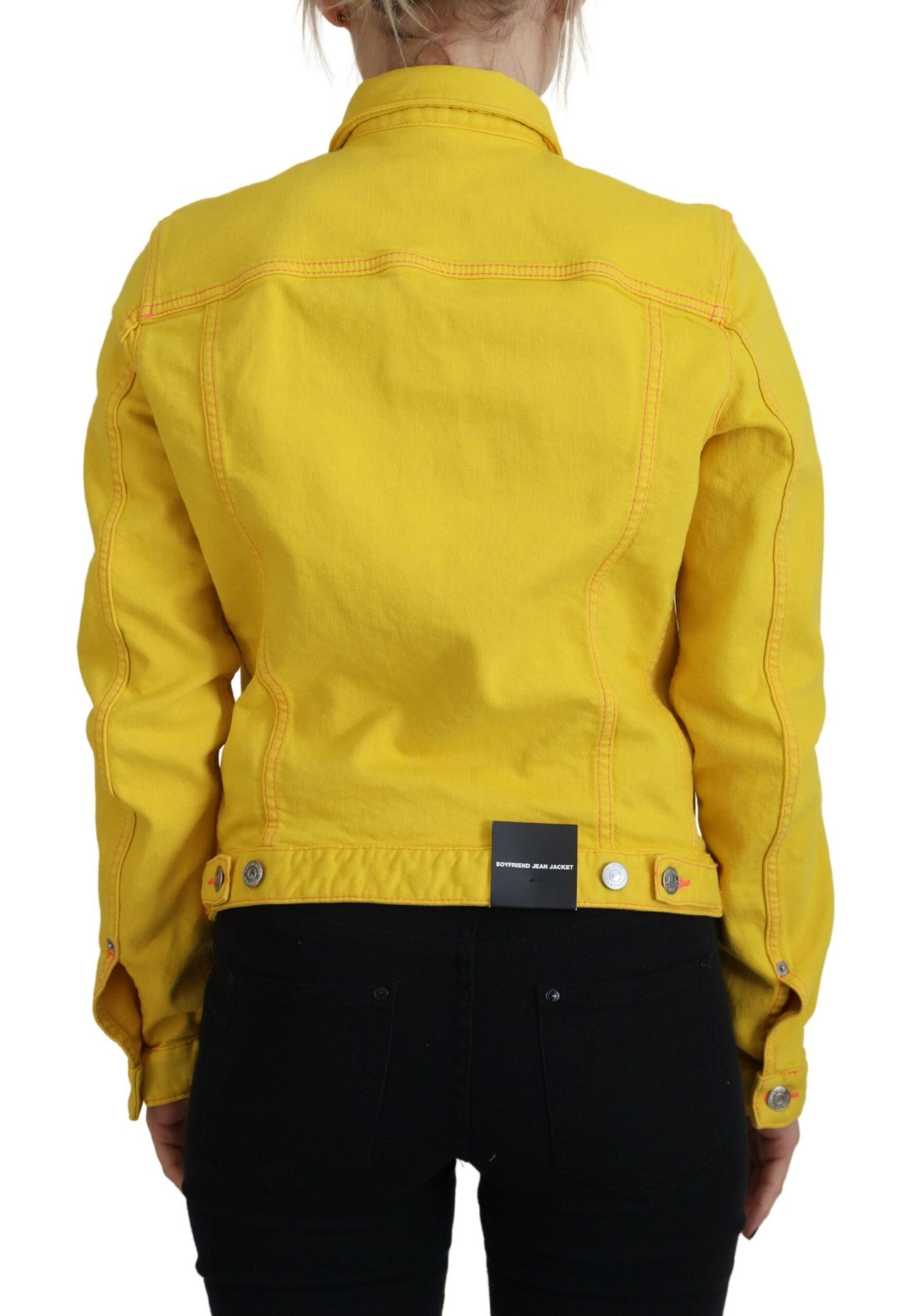 Veste en jean jaune à col et manches longues Dsquared²